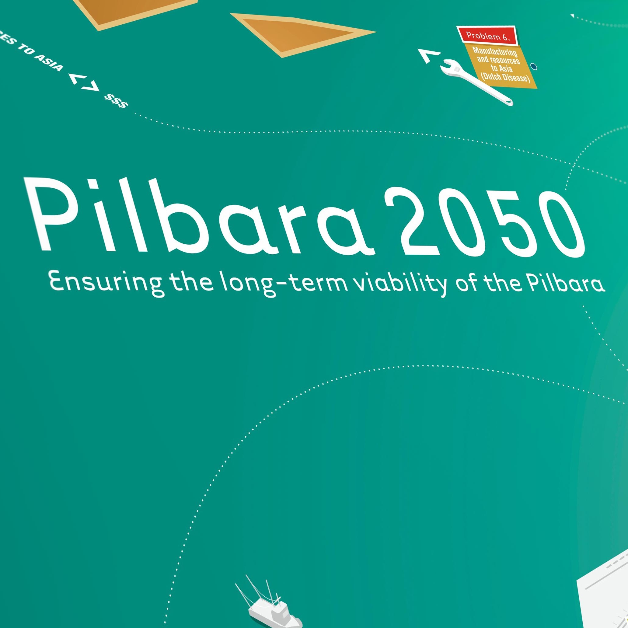 Pilbara 2050 Infographic, Illustration, Graphic Design